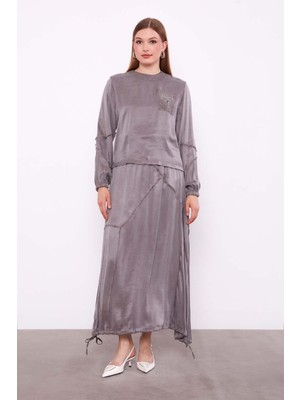 Levidor Gri Asimetrik Model Cupra Etek Takım