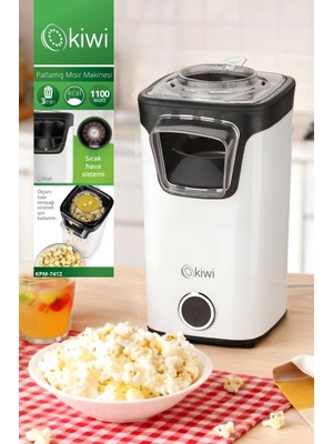 Kiwi KPM-7412 Patlamış Mısır Makinesi | Sıcak Hava Teknolojisi | Yağsız & Sağlıklı Atıştırmalık