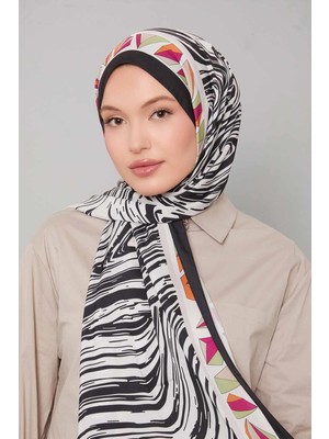 Levidor Siyah Zebra Desen Club Şal