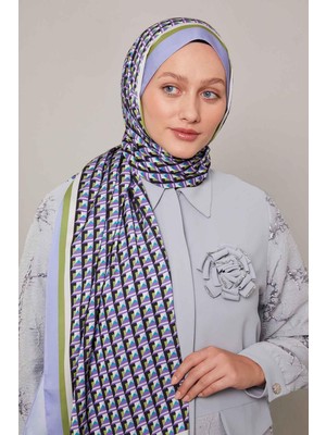 Levidor Lila Üç Boyut Desen Club Şal