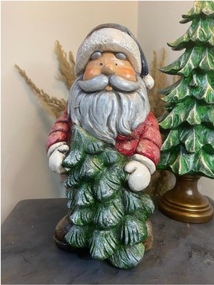 Empressco Çam Ağaçlı Renkli Noel Baba Polyester Süs Objeleri, Dekoratif, Şık ve Canlı Tasarım