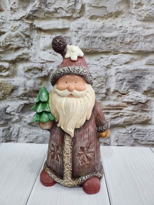 Empressco Bordo Noel Baba Cüce Dekoratif Figür, Şık ve Sıcak Süsleme Için Ideal