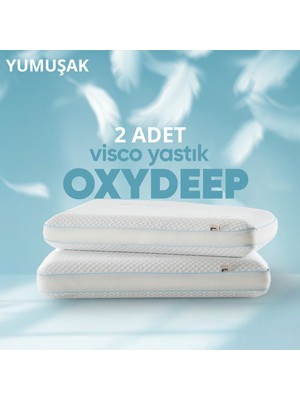 Pillow Market Oxydeep Visko Uyku Yastığı [hava Kanallı] Nefes Alabilir Uyku Düzenleyici Ortopedik Yastık 2 Adet