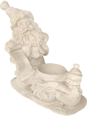 Empressco Beyaz Noel Baba Mumluk, Sıcak ve Şirin Ev Dekoru Parçası