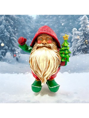 Empressco Kırmızı Noel Baba Biblo, Yılbaşı Süsleri, El Yapımı, Dekoratif, Şık Tasarım