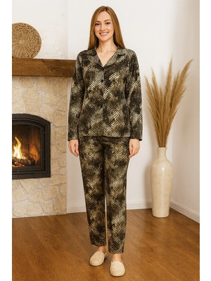 Remsa Kadın Yılan Derisi Desen Saphire Pijama Takımı 0506 SIYAH07