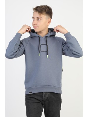New Kids Kapüşonlu Fermuarlı Cepli Erkek Çocuk Sweatshirt