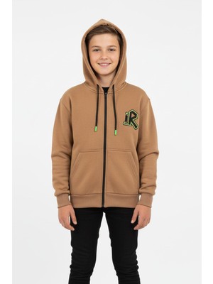 New Kids Kapşonlu Fermuarlı Kanguru Cepli Erkek Çocuk Sweatshirt