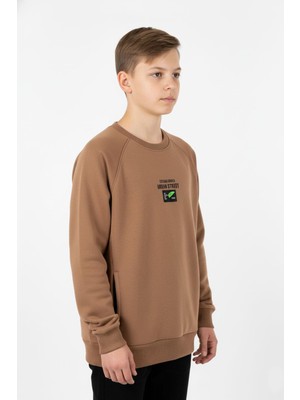 New Kids Kanguru Cepli Baskılı Detaylı Erkek Çocuk Sweatshirt