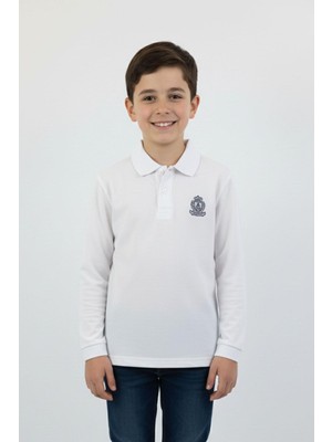 New Kids Polo Yaka Basic Erkek Çocuk Sweatshirt
