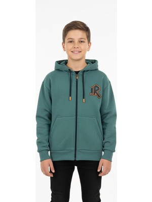 New Kids Kapşonlu Fermuarlı Kanguru Cepli Erkek Çocuk Sweatshirt