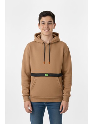 New Kids Kapşonlu Kanguru Cepli Detaylı Erkek Çocuk Sweatshirt