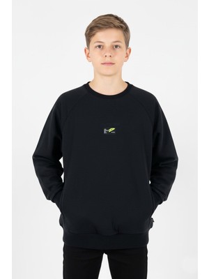 New Kids Kanguru Cepli Baskılı Detaylı Erkek Çocuk Sweatshirt