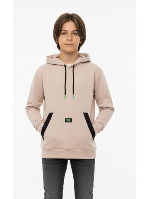 New Kids Kapüşonlu Kanguru Cepli 2 Iplik Mevsimlik Erkek Çocuk Sweatshirt