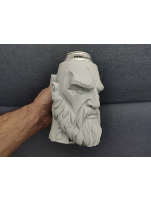Antilop Mitolojik Savaşçı Kafası 3D Kupa & Kutu Kola Tutacağı