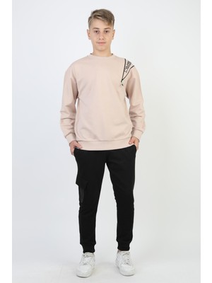 New Kids Mevsimlik Respect Baskılı 2 Iplik %100 Pamuk 2 Iplik Uzun Kollu Erkek Çocuk Sweatshirt