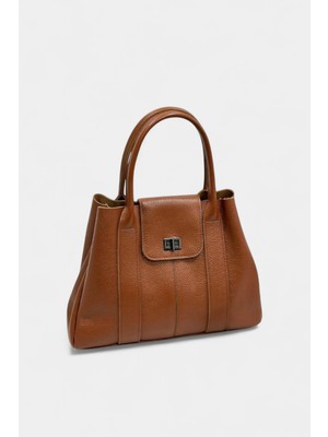 MİALES %100 Hakiki Deri Yavru Çanta Detaylı Kadın El ve Omuz Çantası