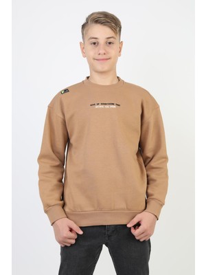 New Kids Bisiklet Yaka Baskı Detaylı Erkek Çocuk Sweatshirt