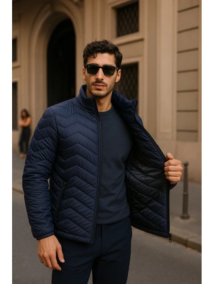 Comstar Erkek Günlük Comfort Lacivert Şişme Mont