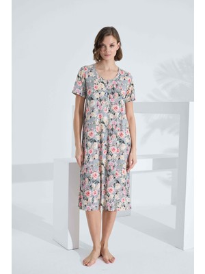 Etoile Bambu Kısa Kol Yazlık Kadın Elbise 72233