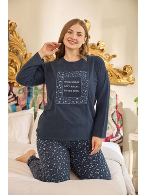 Aydoğan Büyük Beden Termal Kadın Uzun Kol Pijama Takımı 240685 LACI01