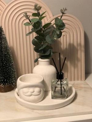 Empressco Yılbaşı Temalı Şık Beton Obje ve Oda Kokulu Tepsi Seti, Hediye Seçenekleriyle.