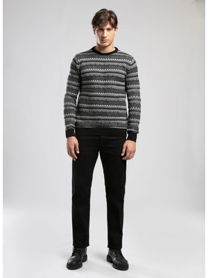 Lee Cooper Yuvarlak Yaka Regular Fit Siyah - Antrasit Erkek Kazak 261 Lcm 241023 Mıguel Siyah-Antra