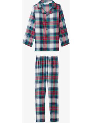 Penti Unisex Çocuk Ekoseli Light Düğmeli Pijama Takımı