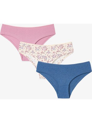 Penti Çiçekli Rose Harmony 3'lü Hipster Külot