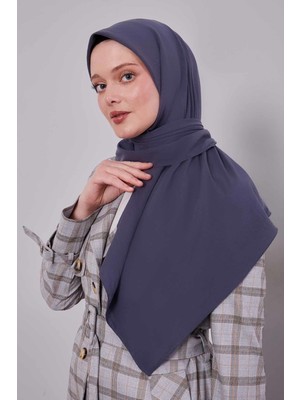 Lêvi D'or Koyu Gri Pamuklu Cazz Kare Eşarp