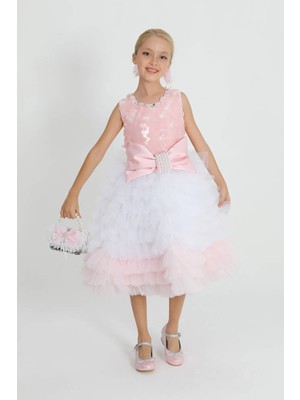 Star Pearl Kids Kız Çocuk Fiyonk Elbise