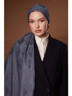 Levidor Kot Mavi Kare Lvd Baskılı Naia Jakar Şal