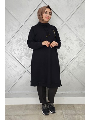 Pys Giyim Kadın Dikme Detaylı Tesettür Tunik