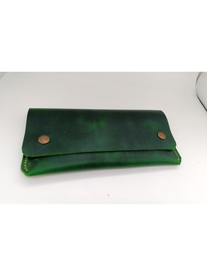 Mahfuz Gerçek Deri Tamamen El Emeği Kadın Cüzdan 22CM*8CM * 1 Kağıt Para Alanı 4 Kart Bölmesi NLU99