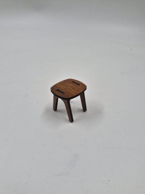 Empressco Renkli Ahşap Minyatür Dekoratif Tabure 3,5 cm x 3,5 cm x 3,5 cm