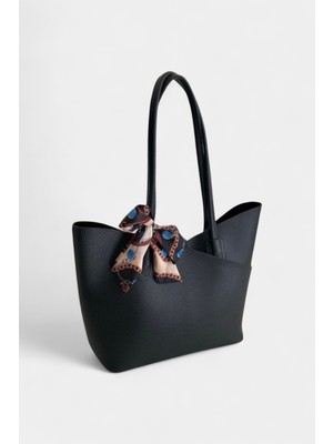 MİALES Fular ve Yavru Çanta Detaylı Kadın El ve Omuz Çantası