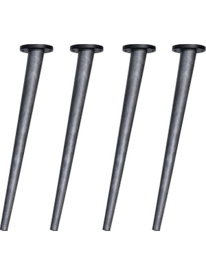 Badem10 Antrasit 4 Adet Açılı Ahşap Masa Ayağı 65 cm Mobilya Dayanıklı Tasarım Masa Konsol Sehpa Dolap Ayak