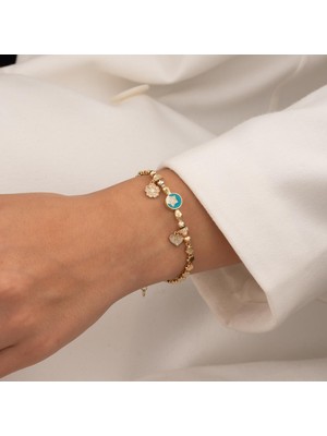 Hakan Mücevherat Charmlı 14 Ayar Altın Bileklik