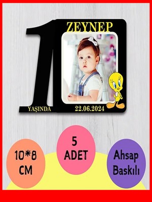 1 Yaş Bebek Doğum Günü Magneti   5 Adet