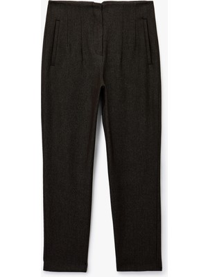 Koton Yüksek Bel Regular Fit Cep Detaylı Cigarette Pantolon