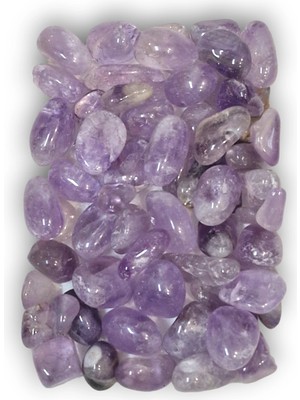 Pozitif Doğal Taş Açık Renk Ametist 50 Gram Tamburlu Parçalar 441