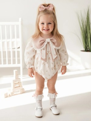 Aysskids Lana Kız Bebek Çıtır Çiçek Desenli Romper Tulum