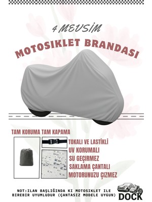 Dock Gri Vespa Sprint 125 Motosiklet Brandası(4 Mevsim)