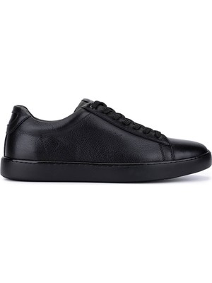 Tamer Tanca Erkek Hakiki Deri Siyah Sneakers & Spor Ayakkabı 1174 041 Erk Ayk SK25-26 Sıyah Dr