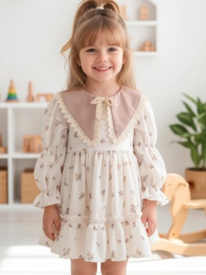 Aysskids Bianca Kız Çocuk Vintage Özelgün Doğumgünü Elbise