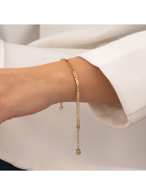 Hakan Mücevherat Sonsuzluk Motifli 14 Ayar Altın Bileklik