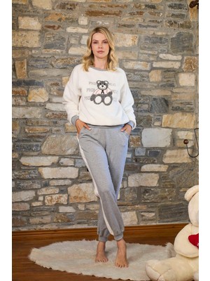 Cossy By Aqua Kadın Krem Pijama Takımı 26234