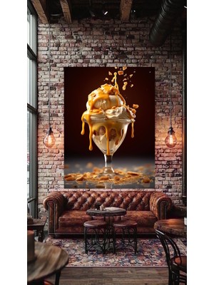 Özkacar Group Caramelli Dordurma  Cafe Restorant Dükkan Dekarasyon Kanvas Tablo