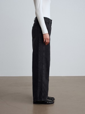 Dilvin 72088 %100 Pamuk Baggy Jean-Siyah