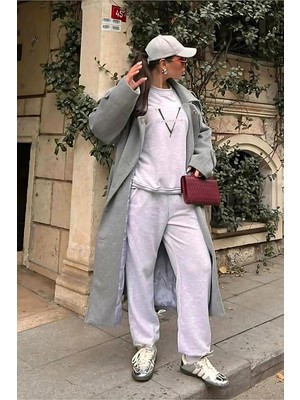 Vladivosto Süper Yüksek Bel Paçası Lastikli 2 Iplik Ekstra Bol Kalıp Baggy Oversize Büyük Beden Eşofman Altı